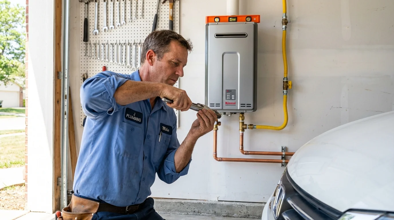 Tankless water heater installation by a Johns Plumbing LLC plumber in Ravensdale